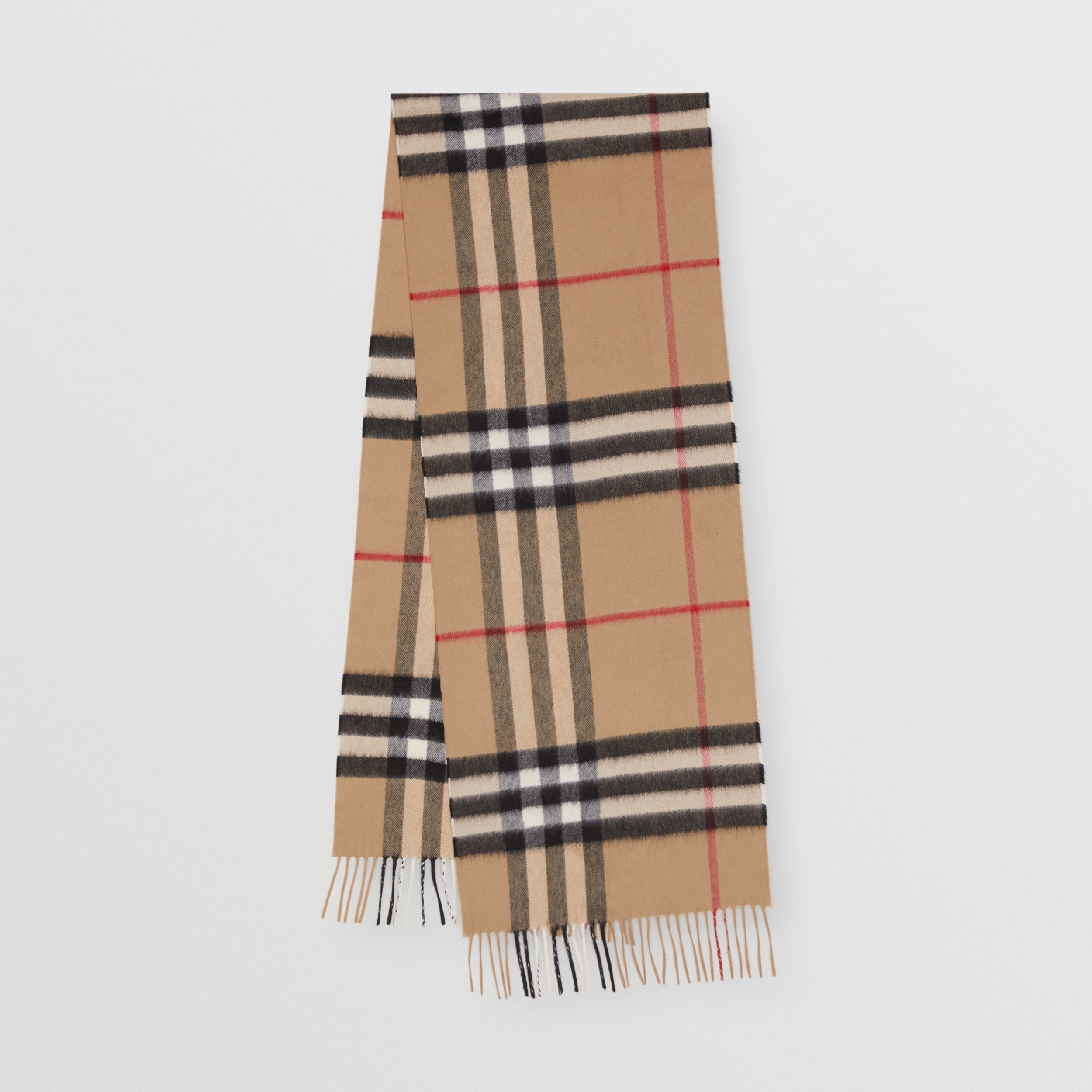 Overgivelse Mark motivet The Classic Check Cashmere Scarf in Archive Beige | Burberry® Official