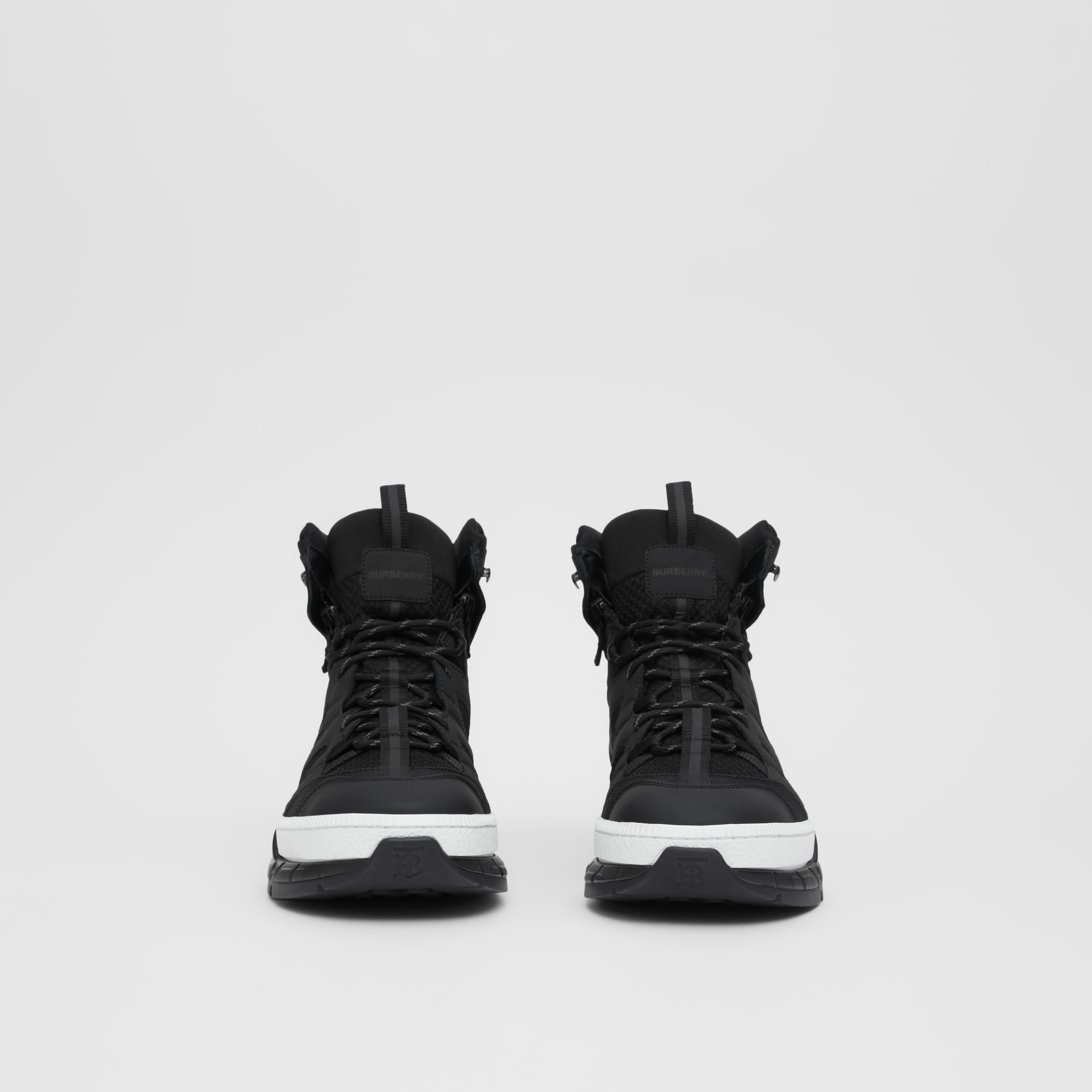 mesh and nubuck union sneakers