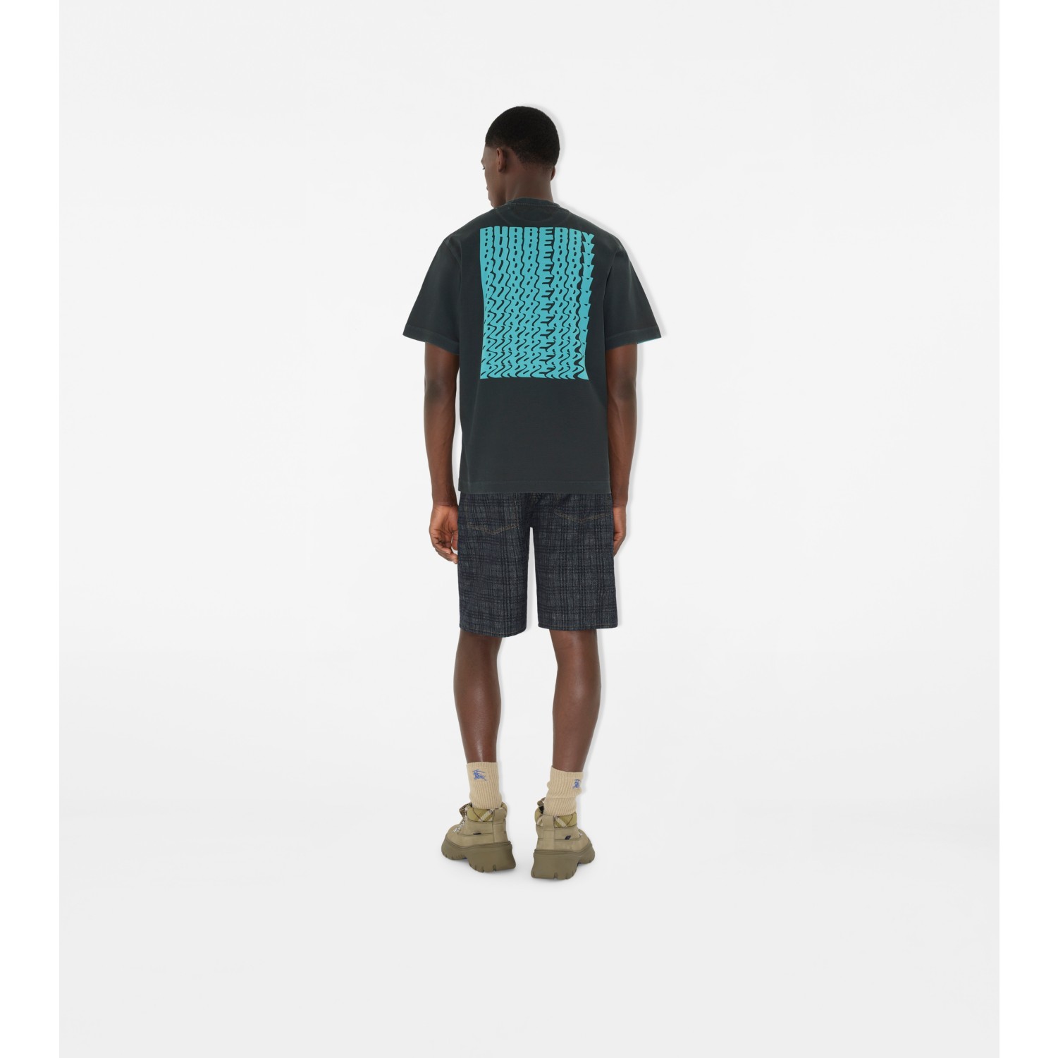 Warped Logo Cotton T-shirt