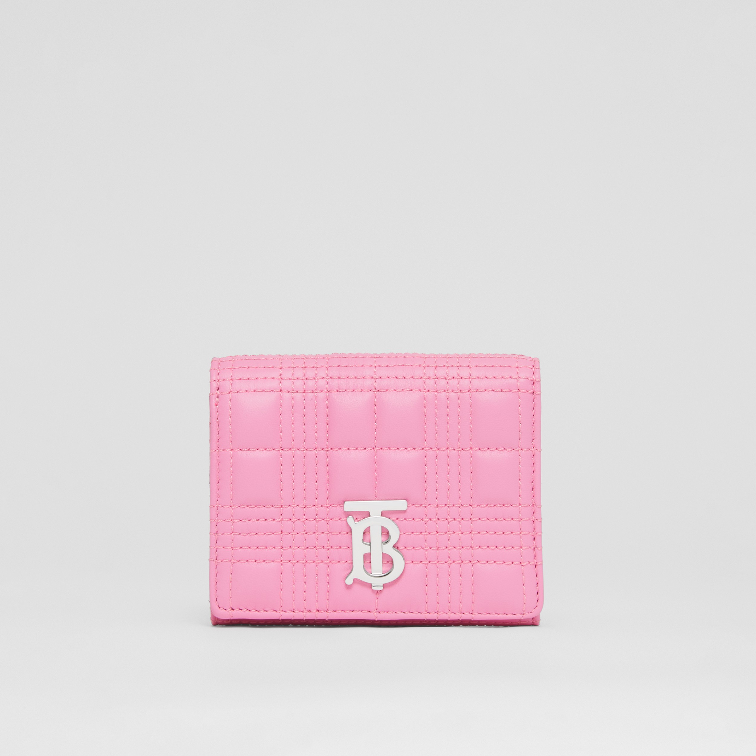 Small Quilted Lambskin Lola Folding Wallet in Primrose Pink - Women | Burberry® Official - 1