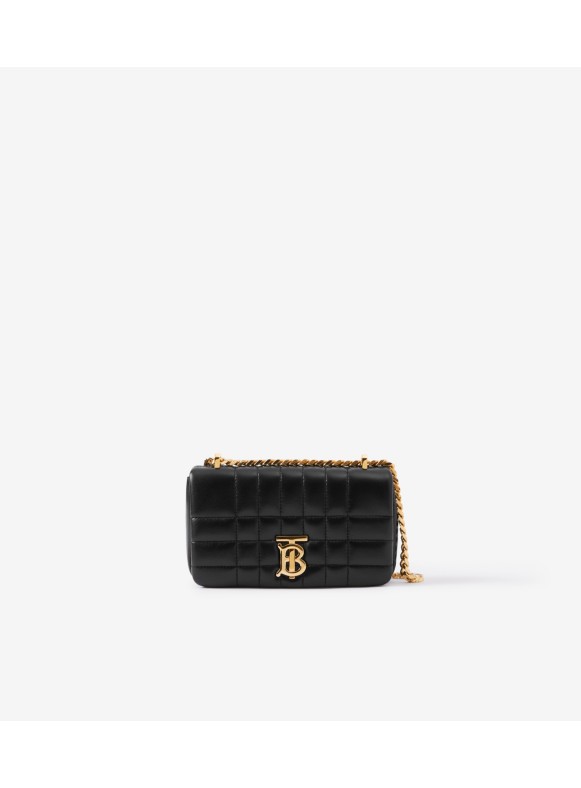 BURBERRY: Lola bag in quilted nappa leather - Black  Burberry shoulder bag  8059509 online at