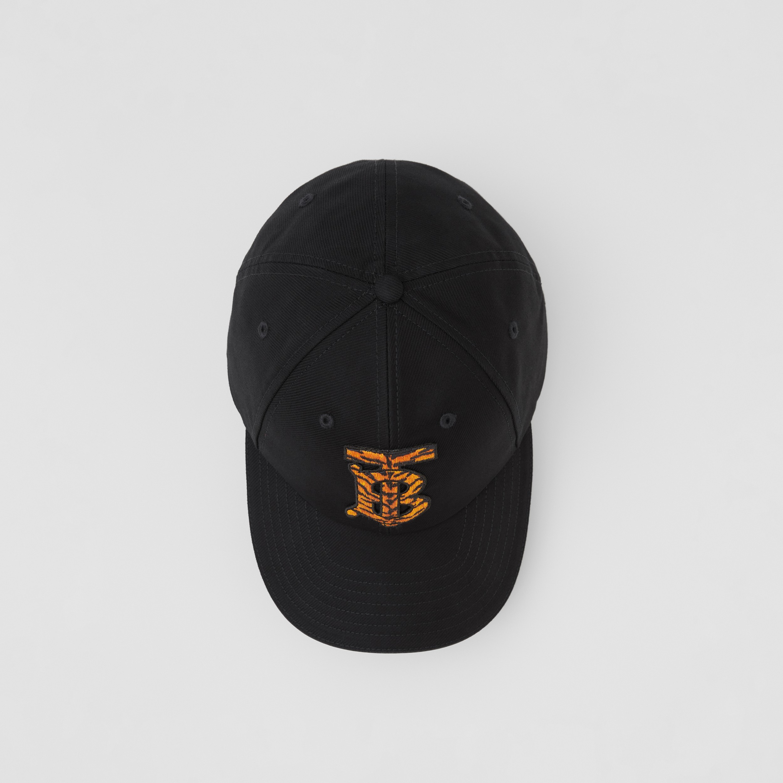 Monogram Motif Cotton Baseball Cap in Black | Burberry® Official - 4