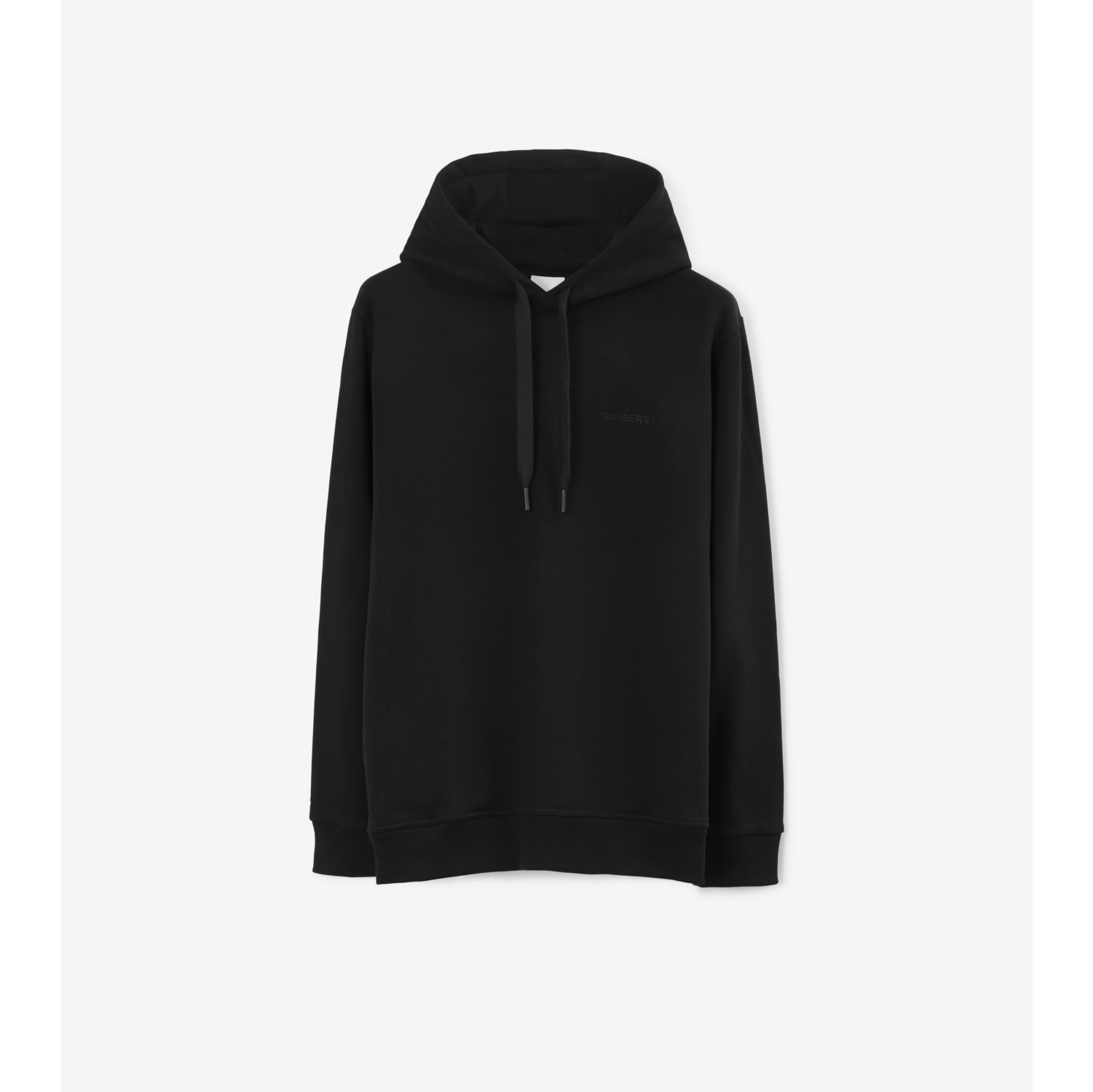 Check EKD Cotton Hoodie in Black - Men | Burberry® Official