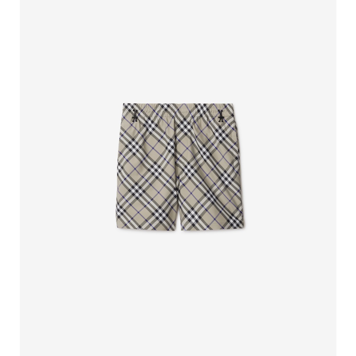 Burberry Check Shorts In Lichen