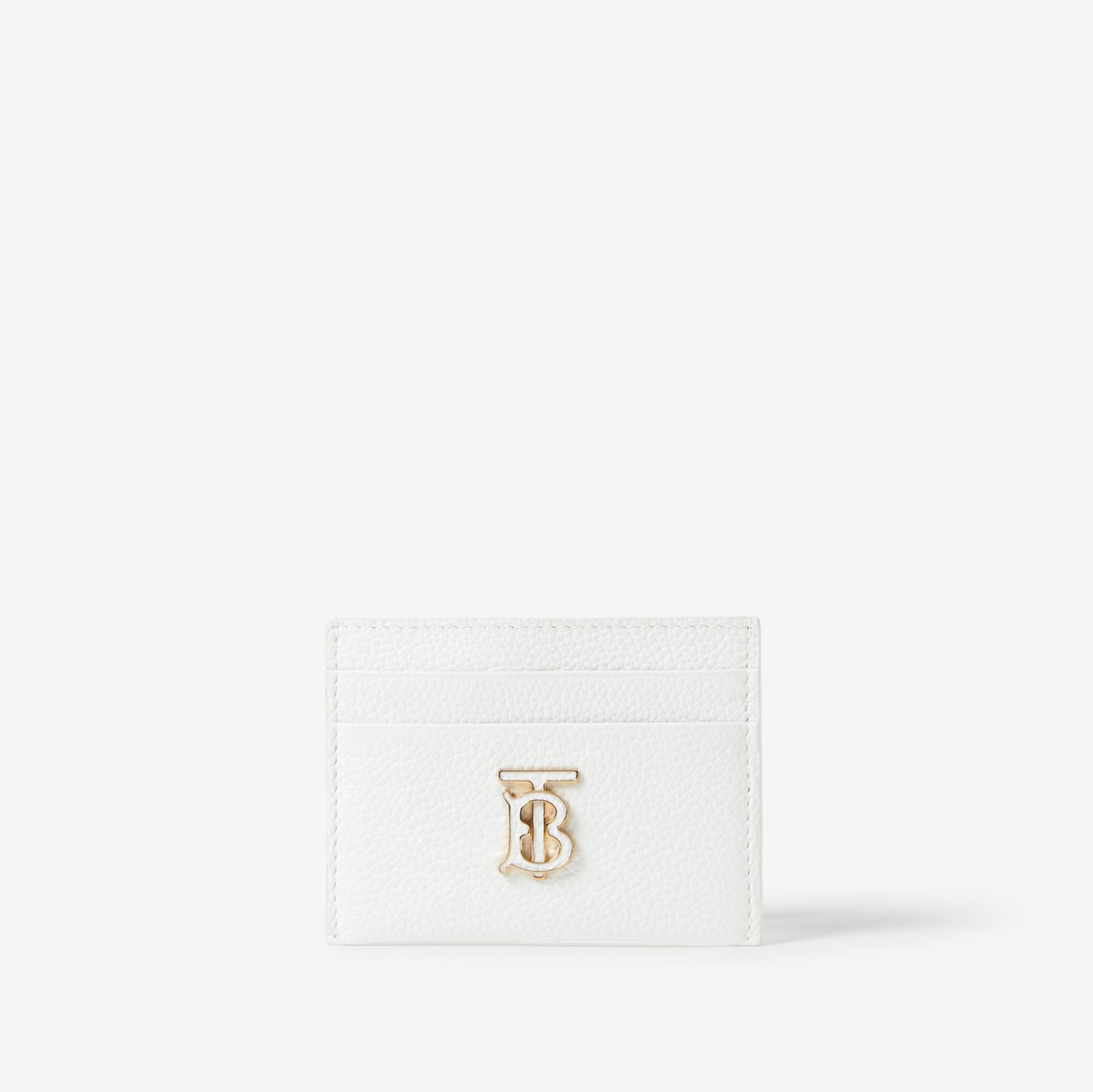 Leather TB Card Case in Optic White - Women | Burberry® Official