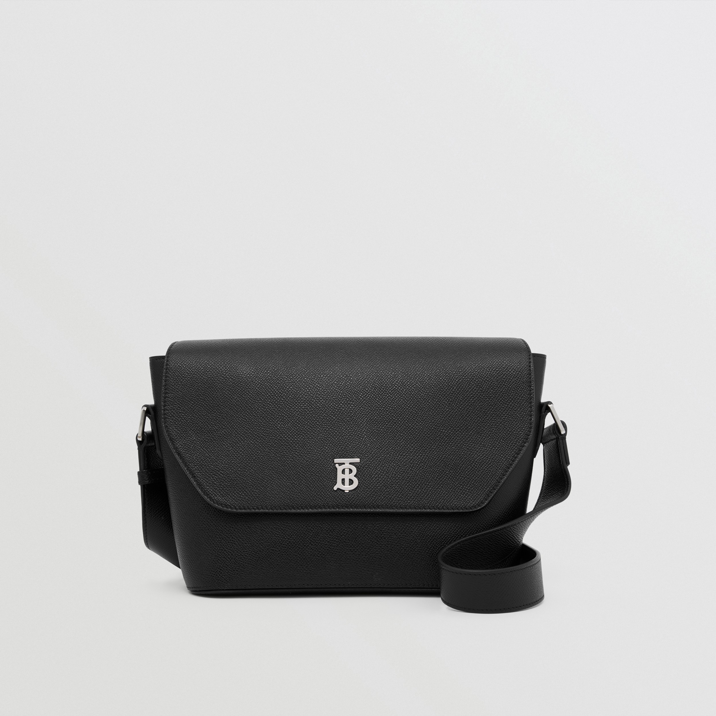 Leather Small Wright Messenger Bag in Black - Men | Burberry® Official - 1