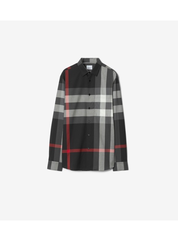 Mens burberry check shirt new arrivals