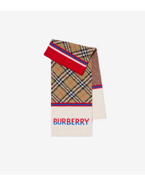 Check Wool Scarf