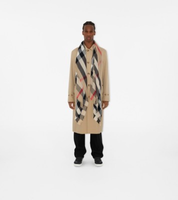 Burberry Check Cashmere Scarf Archive Beige