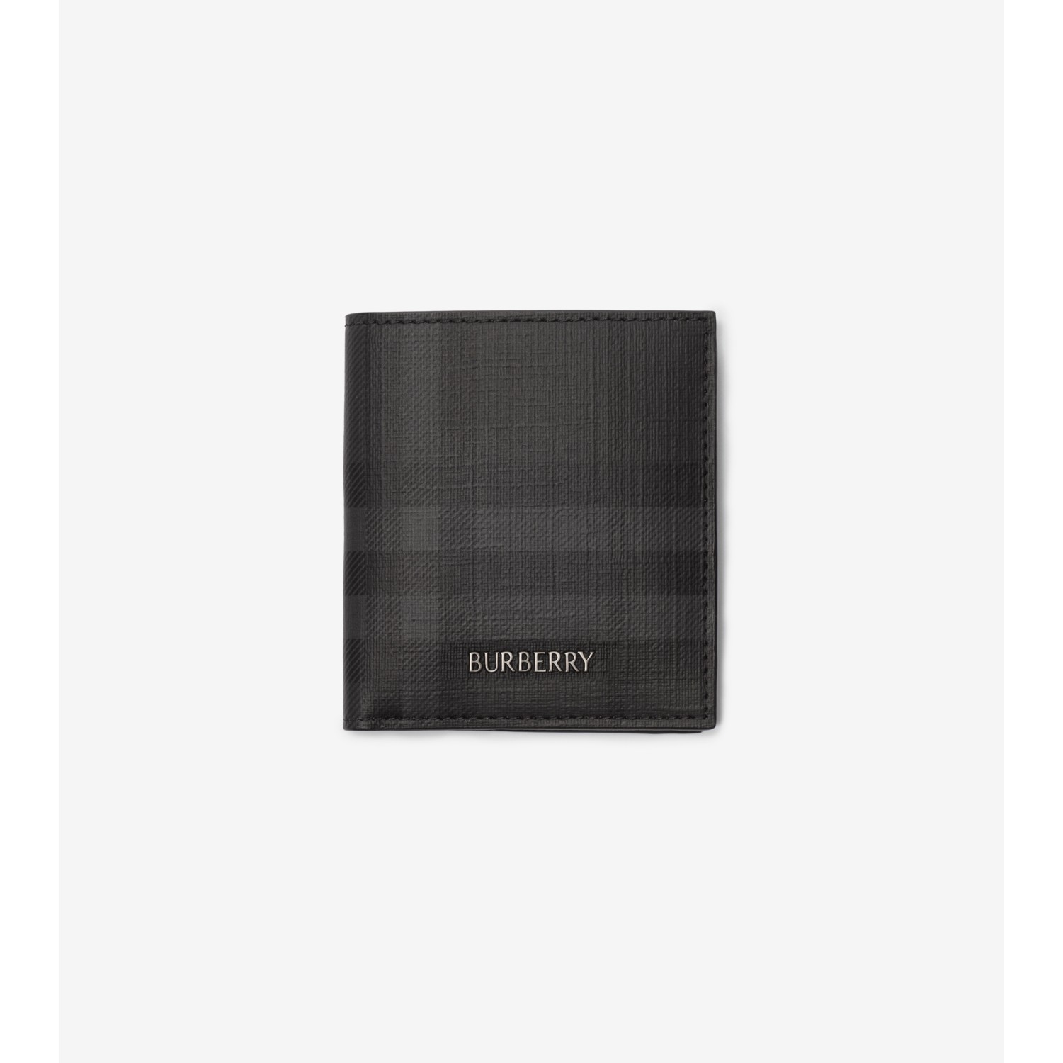 City Check Folding Card Case in Iron grey - Men, Cotton, Technical | Burberry® Official