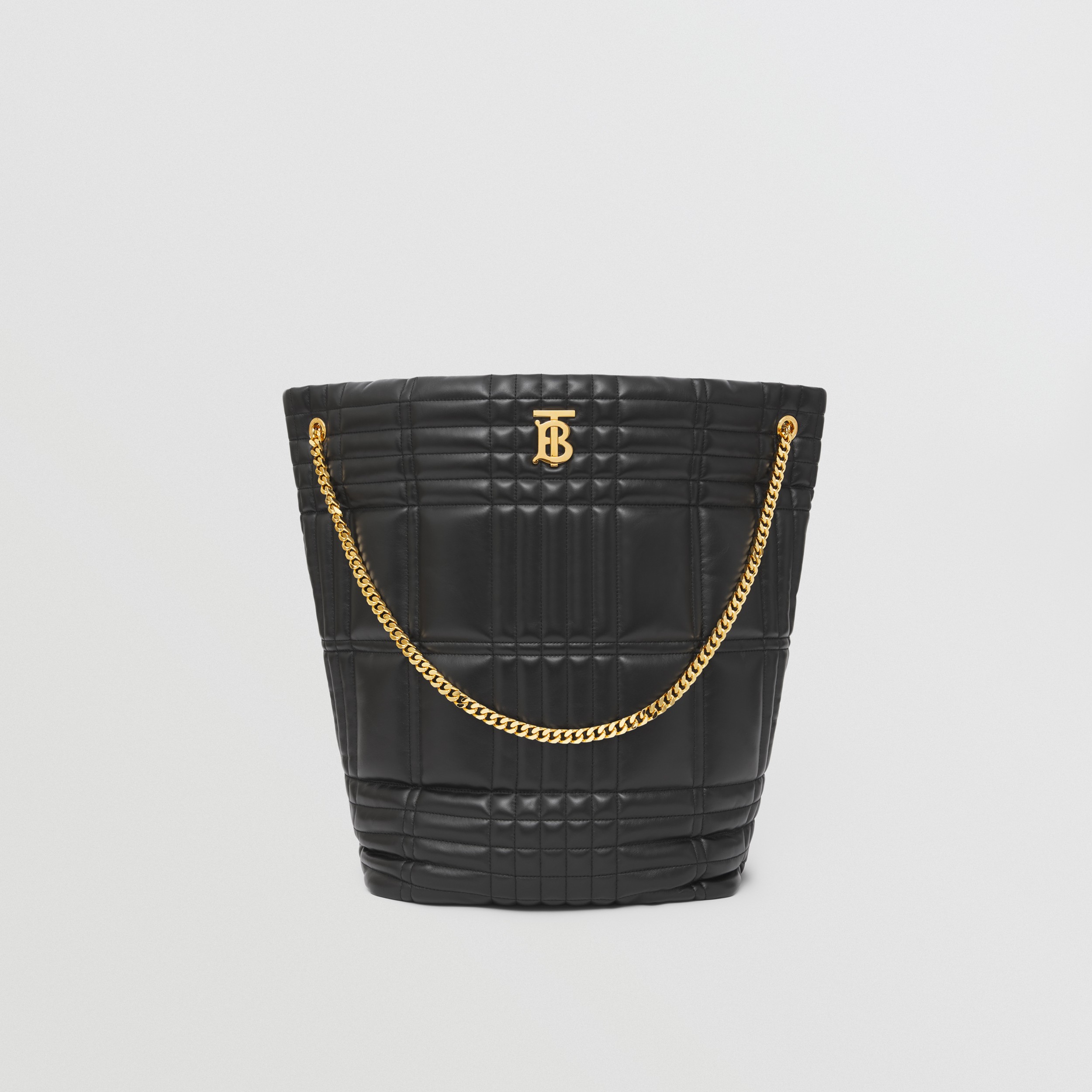 Extra Large Quilted Lambskin Lola Bucket Bag in Black - Women | Burberry® Official - 1
