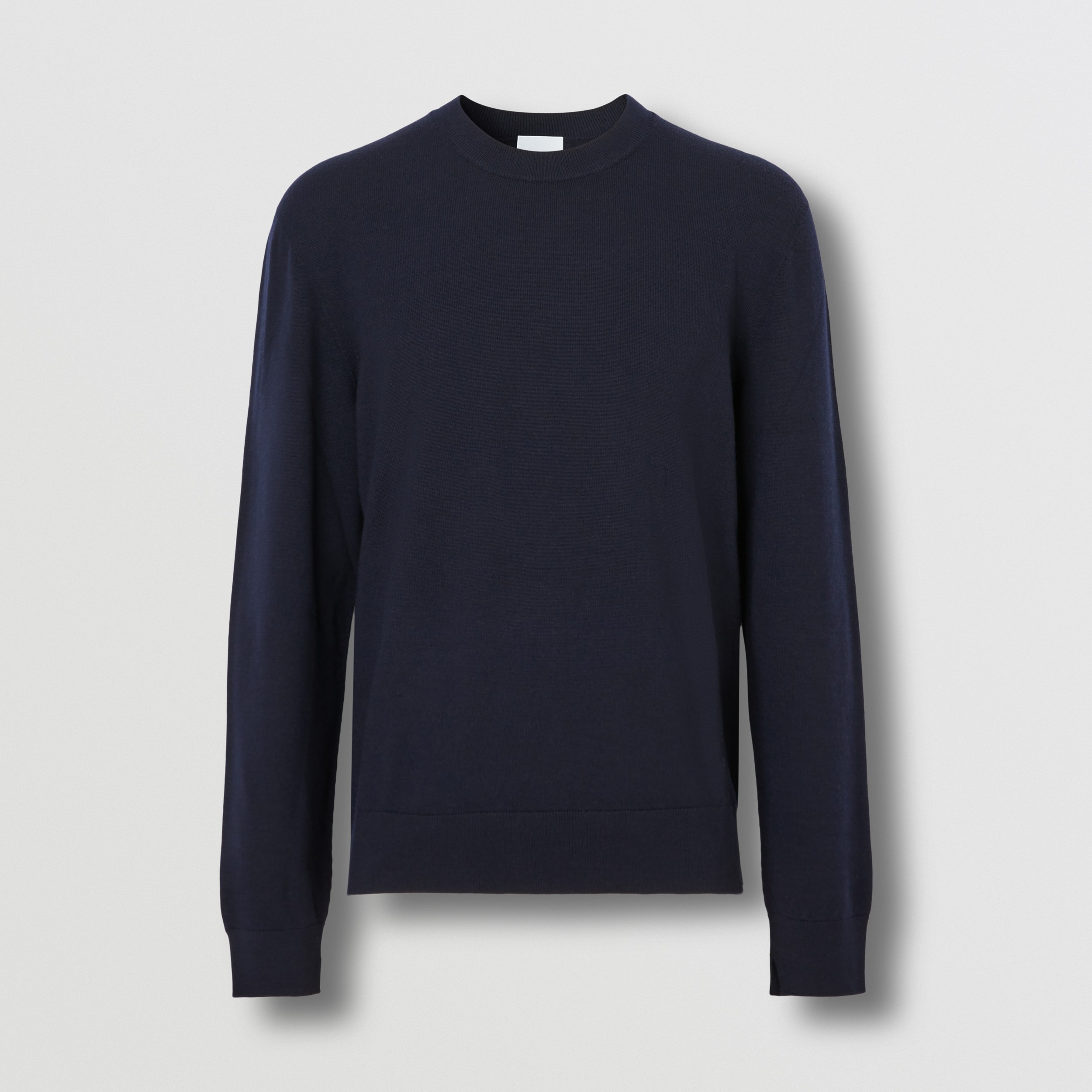 Monogram Motif Wool Sweater in Dark Charcoal Blue - Men | Burberry® Official - 4