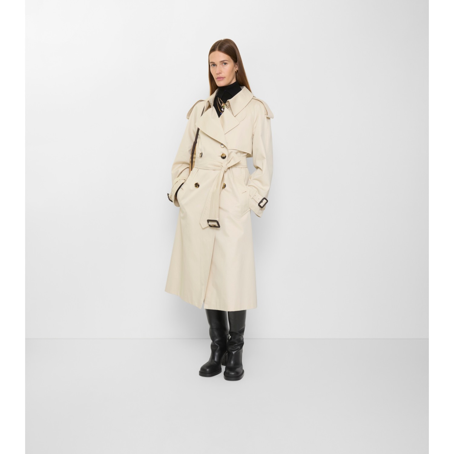 Long Gabardine Fitzrovia Trench Coat - thumbnail 10