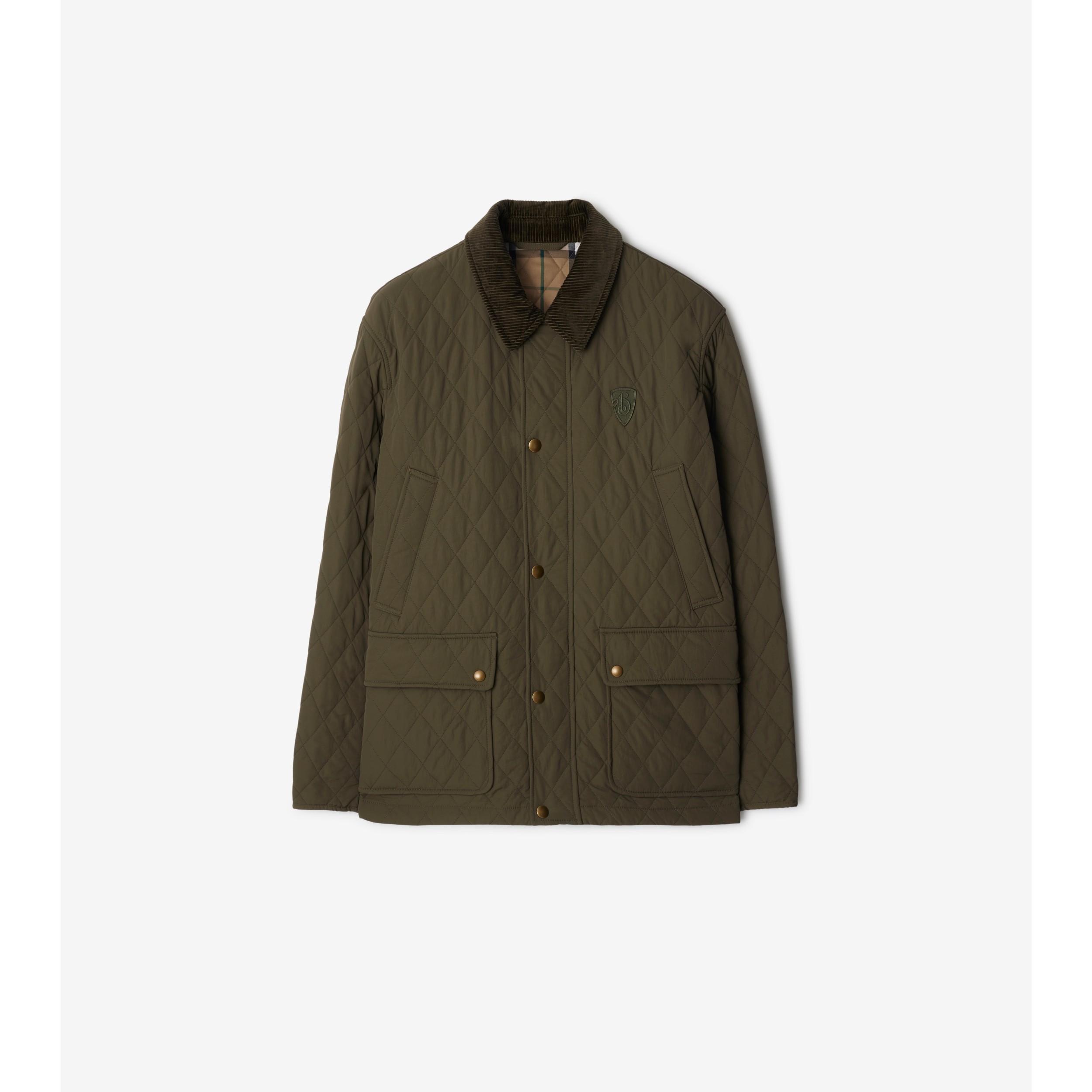 【BURBERRY】Quilted Nylon Barn Jacket Quilted Nylon Barn Jacket in Shale/brush - Women | Burberry