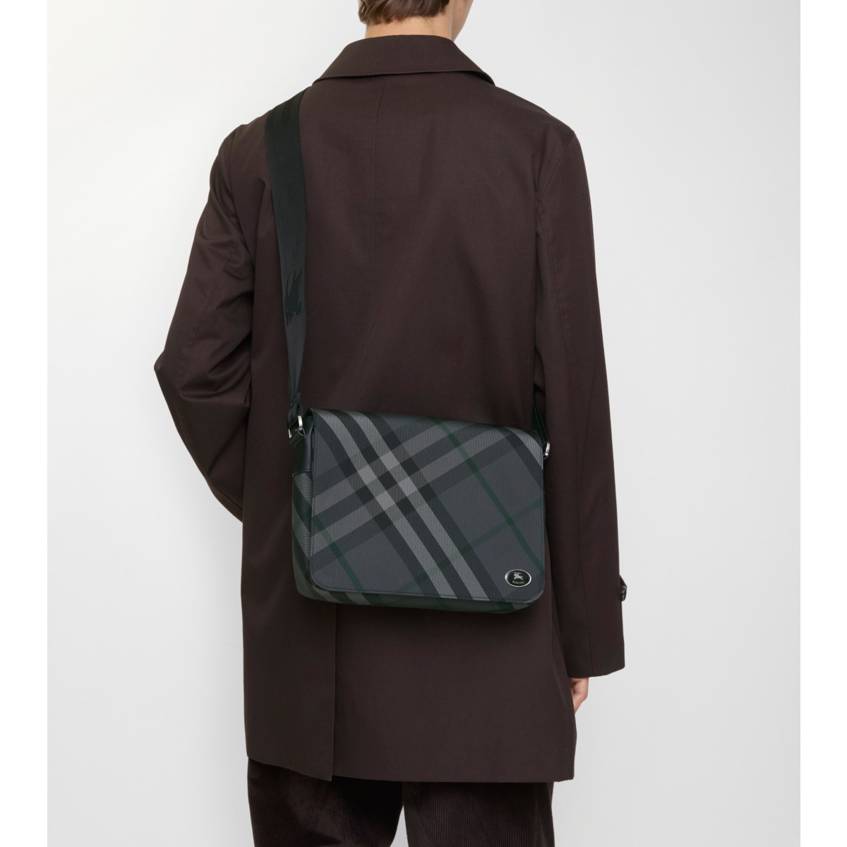  Check Grid Messenger Bag