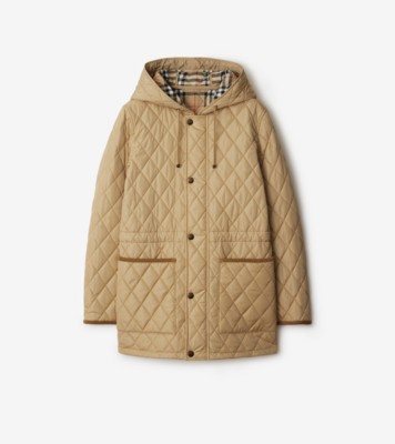 【関税&送料込】Burberry Sand Nylon Jacket Quilted Nylon Jacket in Flax/sand - Women | Burberry® Official