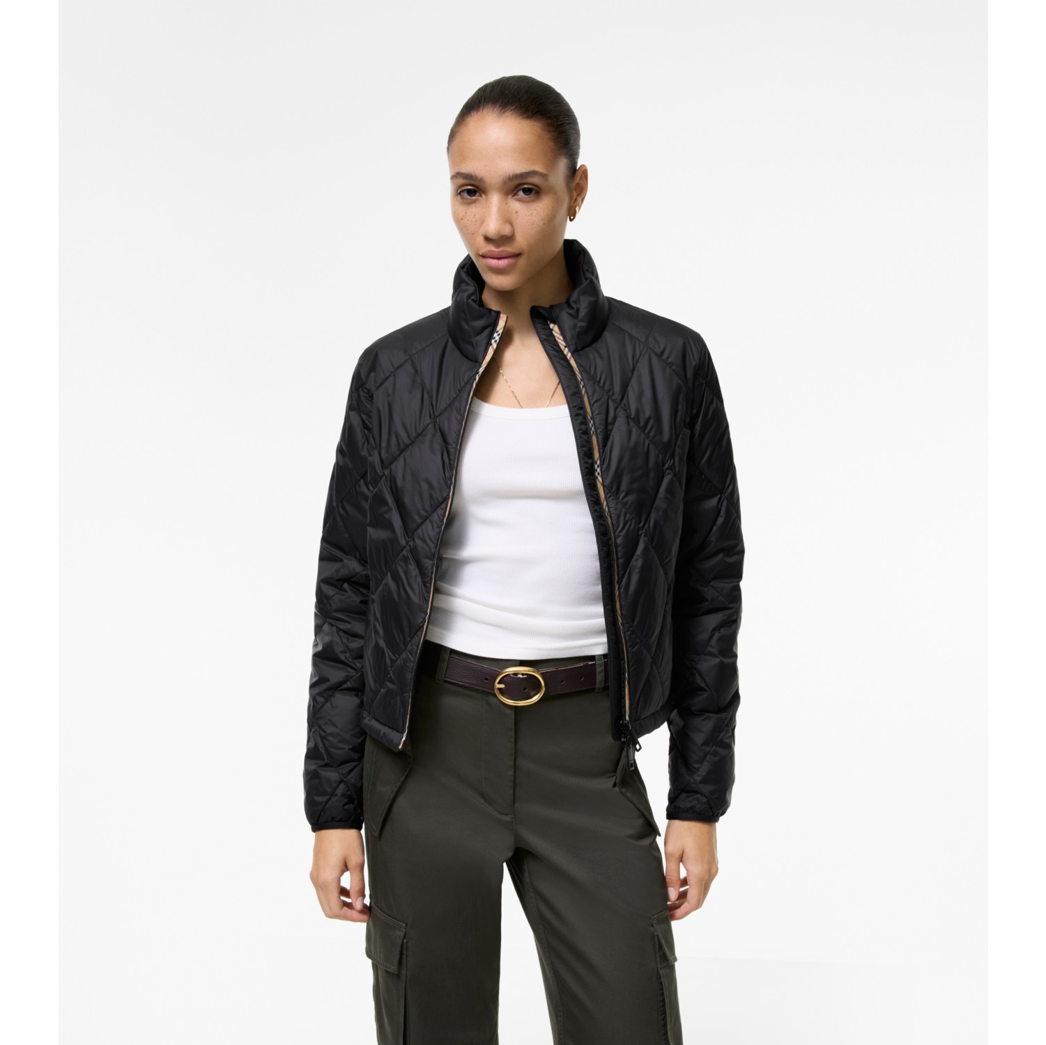 Checker-tape Quilted Nylon Bramford Jacket