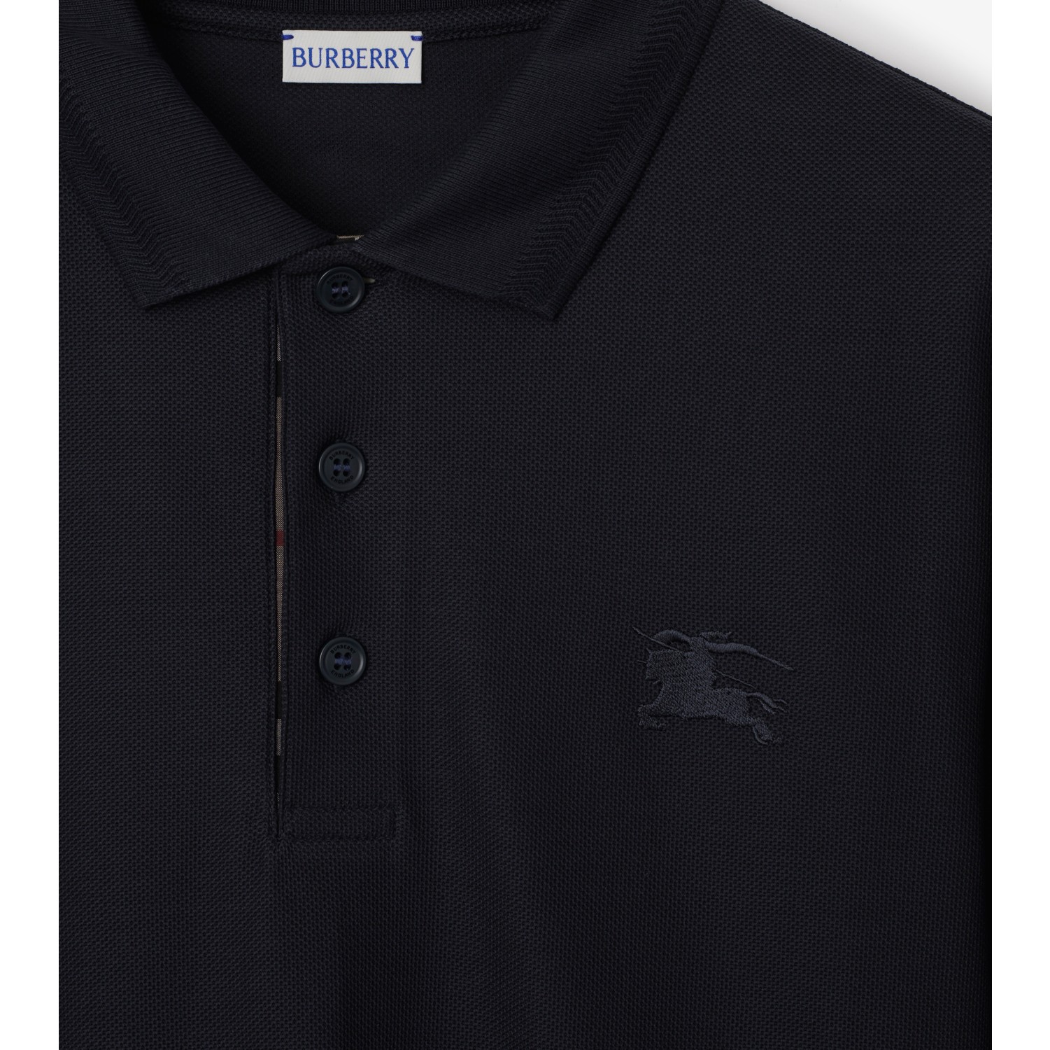 Long-sleeve Cotton Polo Shirt