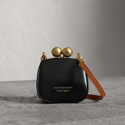 burberry black leather purse