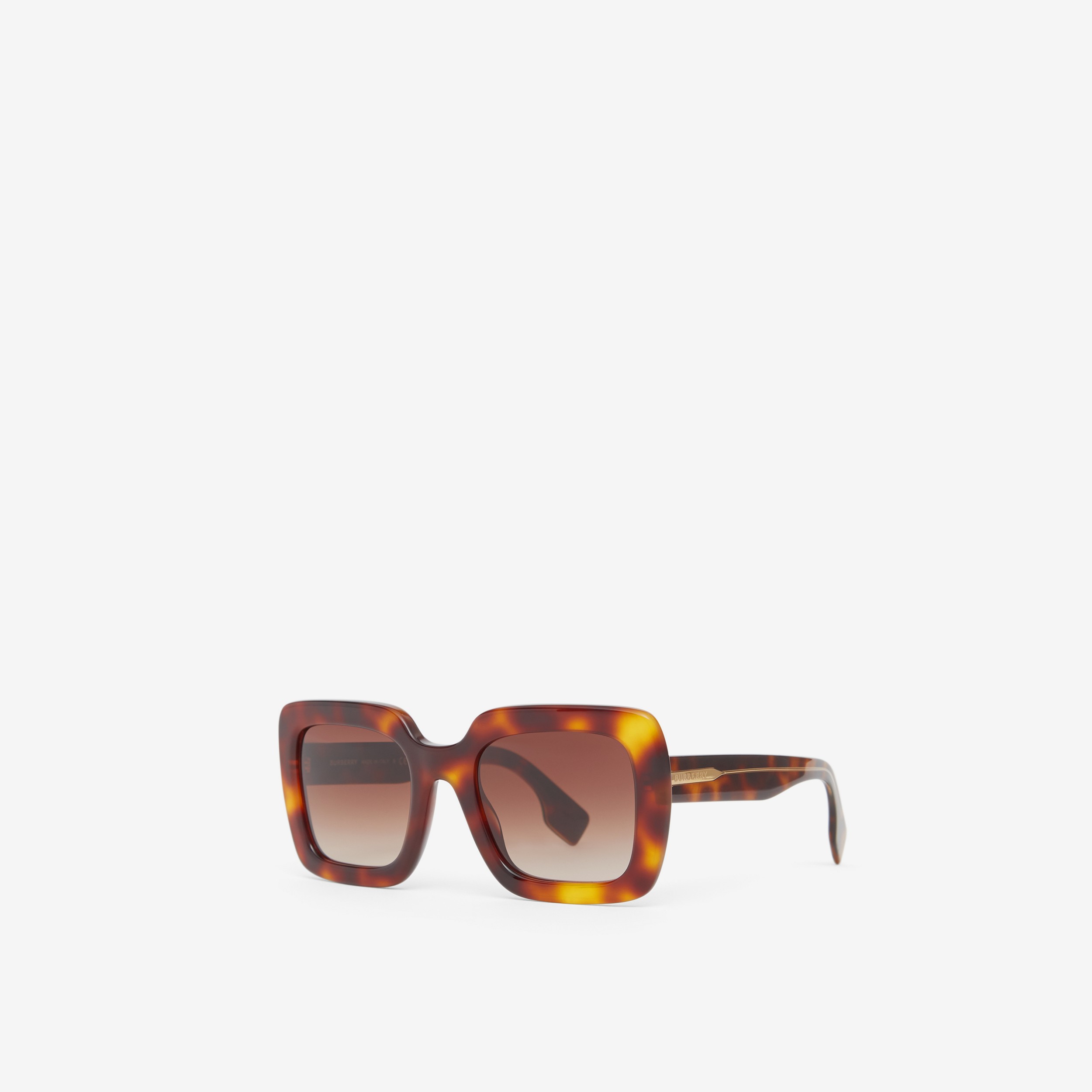 Oversized Square Frame Sunglasses in Tortoiseshell - Women | Burberry® Official - 3