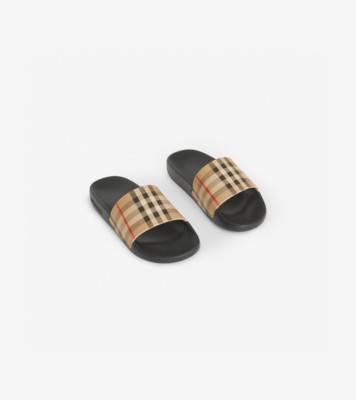 Burberry vintage best sale check slides