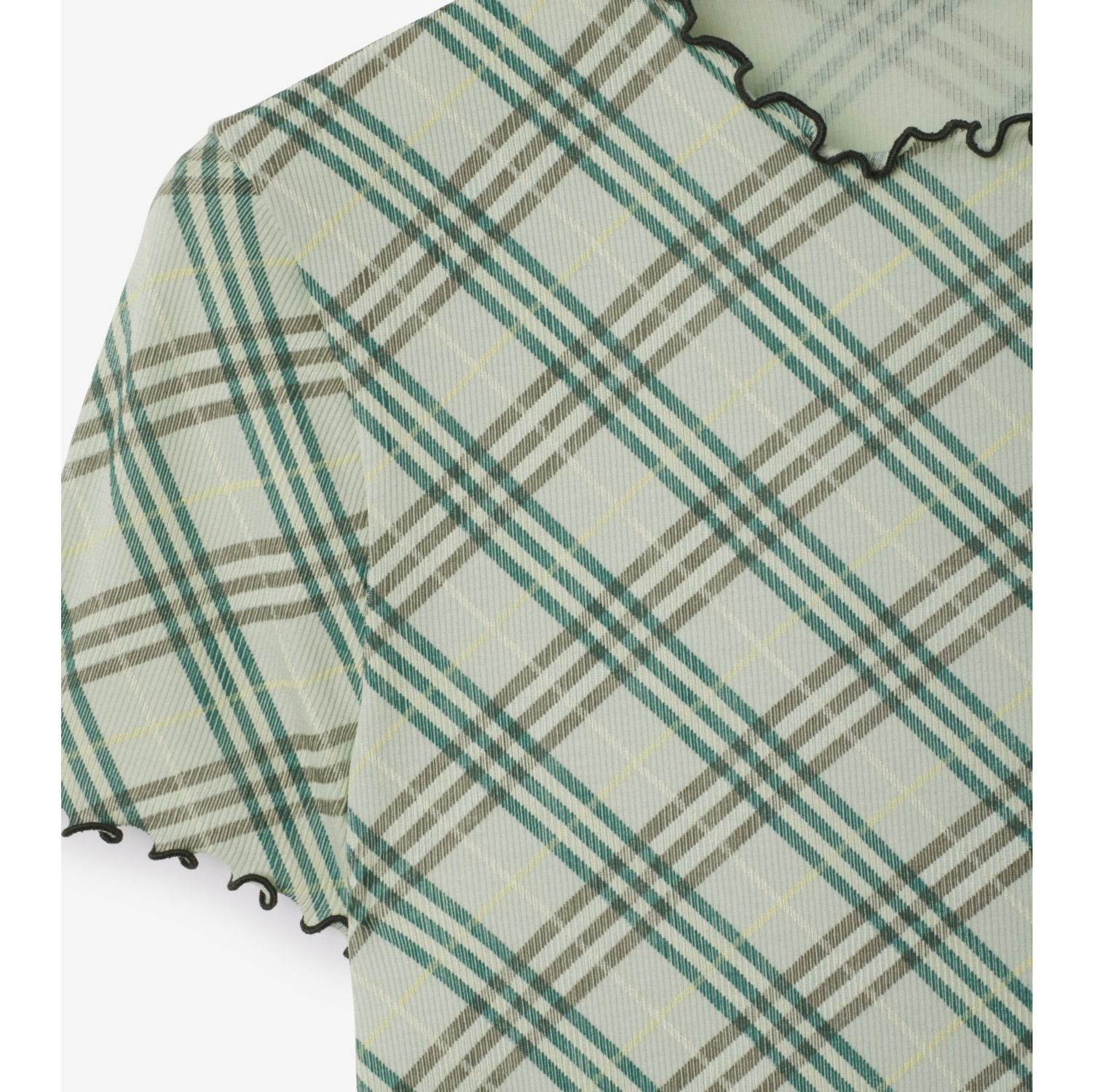 Check Stretch Cotton T-shirt