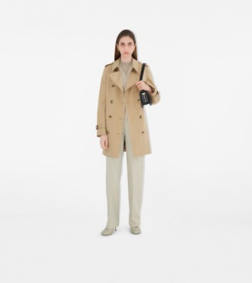 Mid length Kensington Heritage Trench Coat in Honey Women Burberry Official