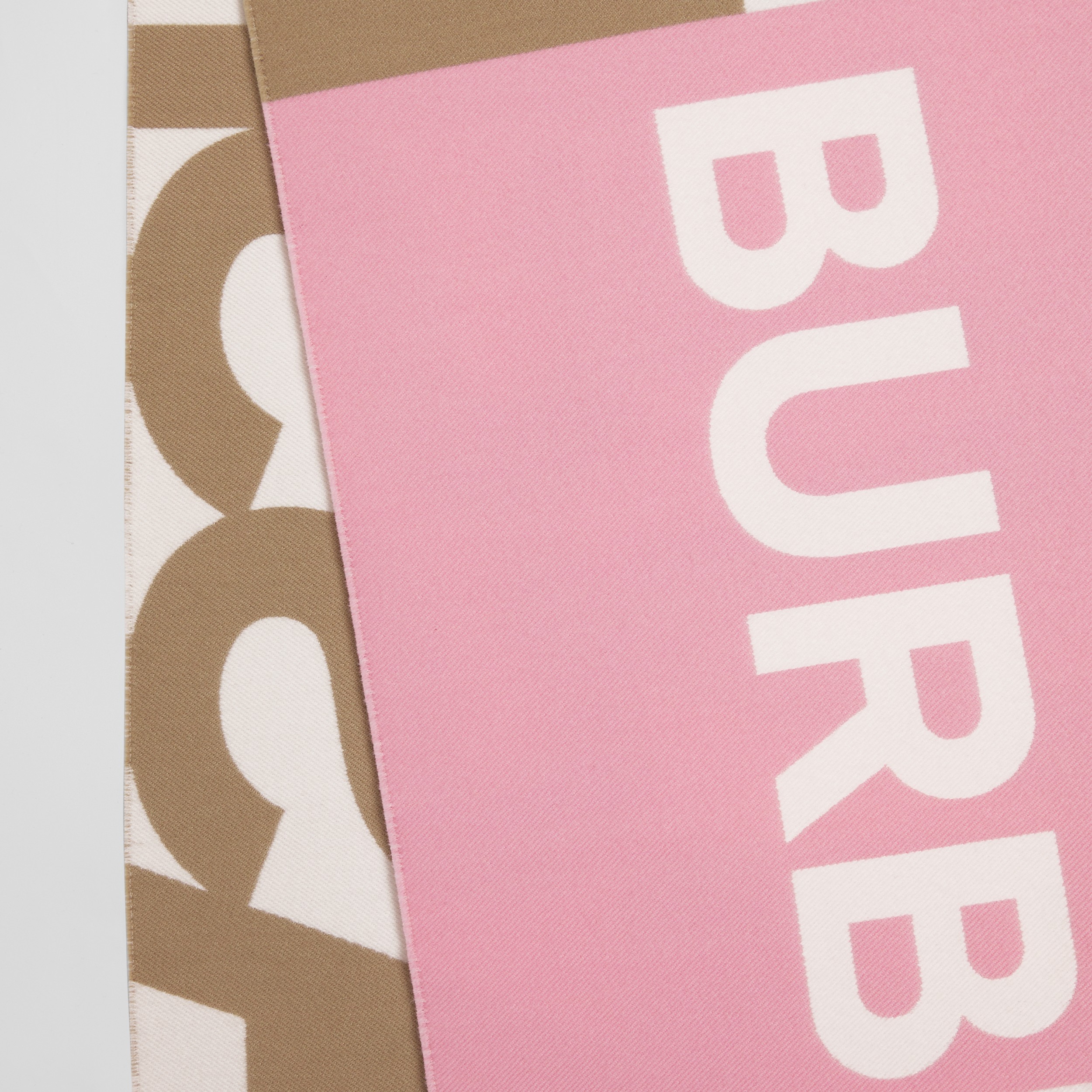 标语设计丝毛混纺提花围巾 (浅粉红色) | Burberry® 博柏利官网 - 2