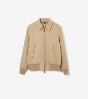 Soho Heritage Harrington Jacket in Honey Men Burberry Official