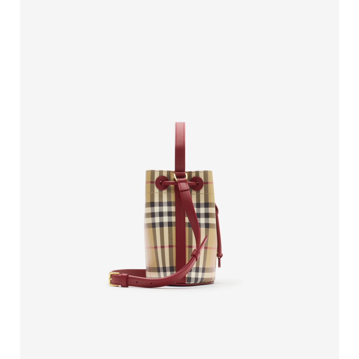 Mini Check Bucket Bag