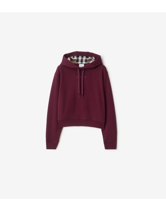 Cropped Cotton Hoodie