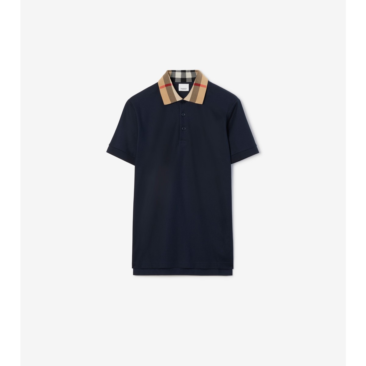  Check Collar Cotton Polo Shirt