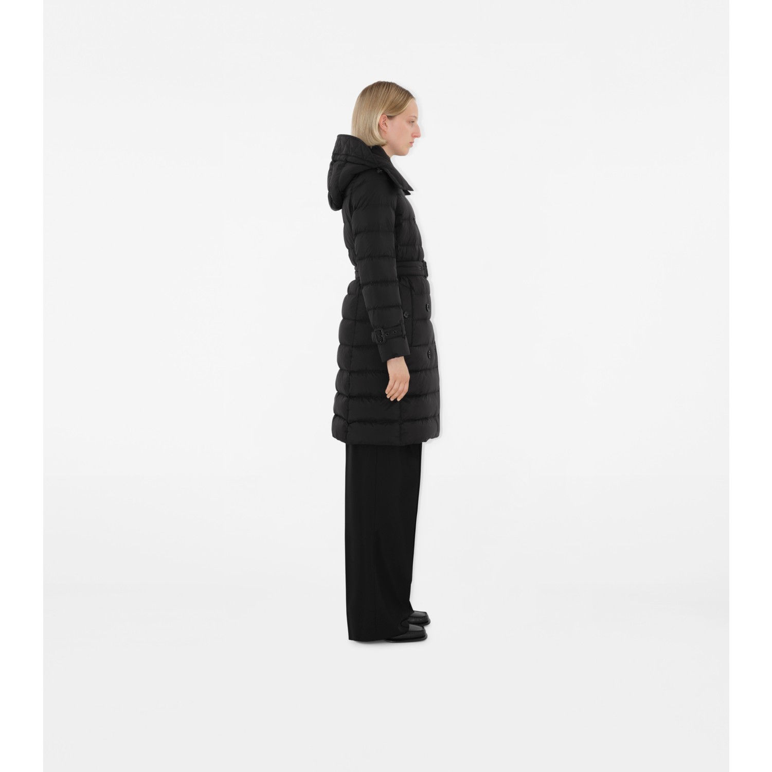 Mid-length Nylon Puffer Coat