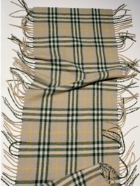 Image of Burberry Cashmere Check Scarf