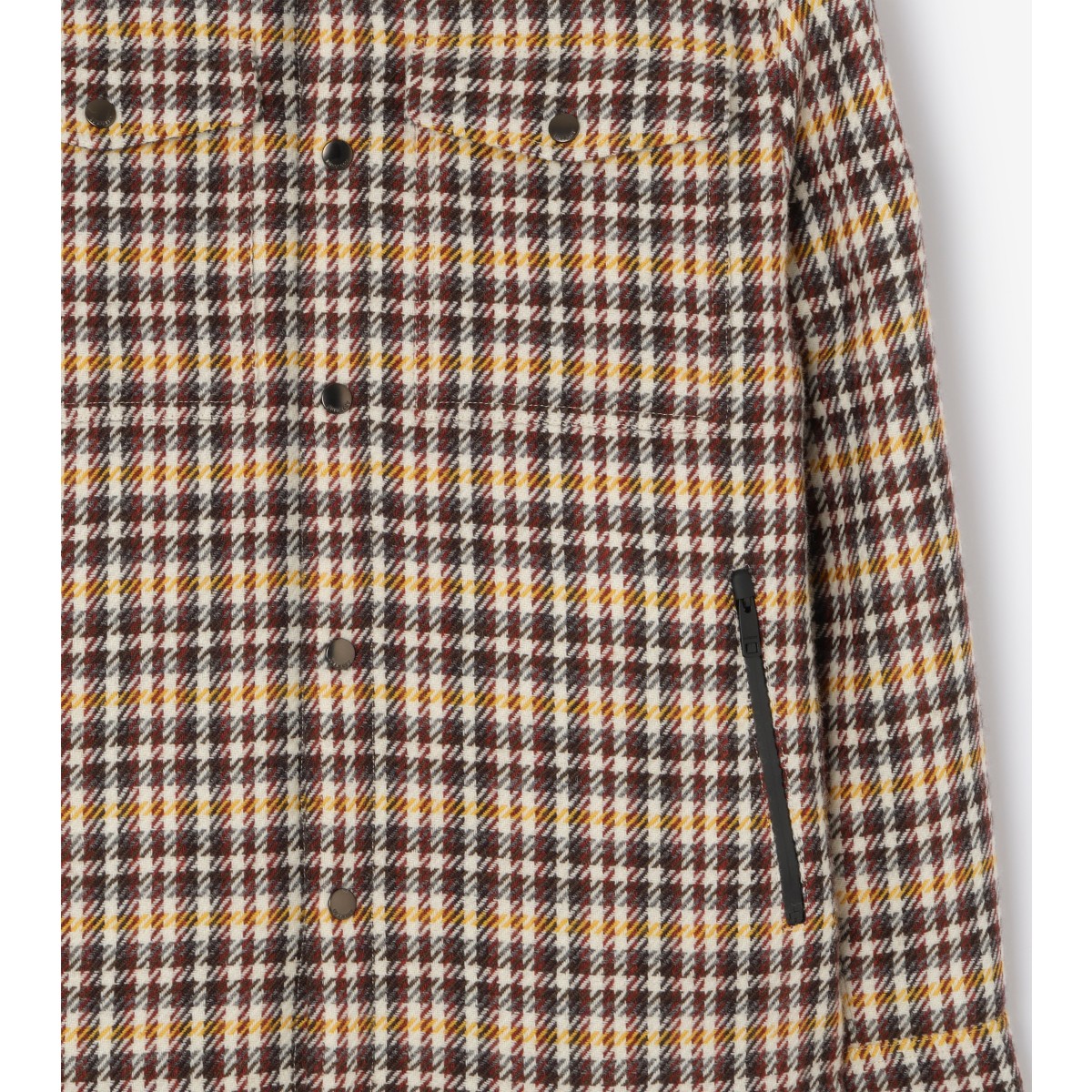  Check Wool Padded Overshirt