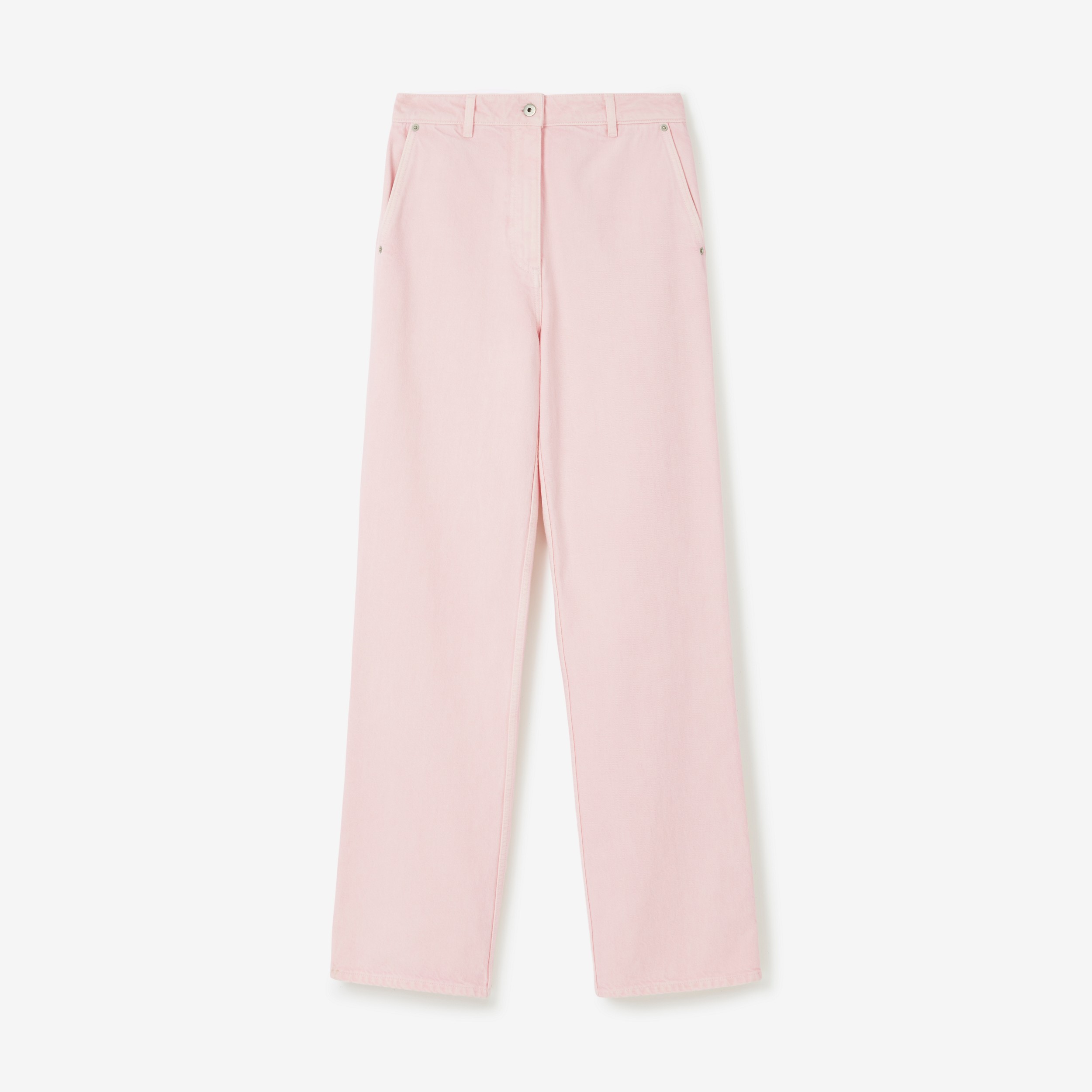 Relaxed Fit Jeans in Pale Pink - Women | Burberry® Official - 1