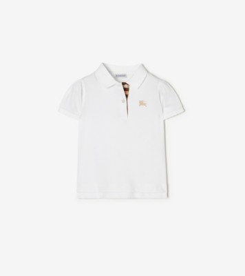Cotton Polo Shirt in White | Burberry® Official