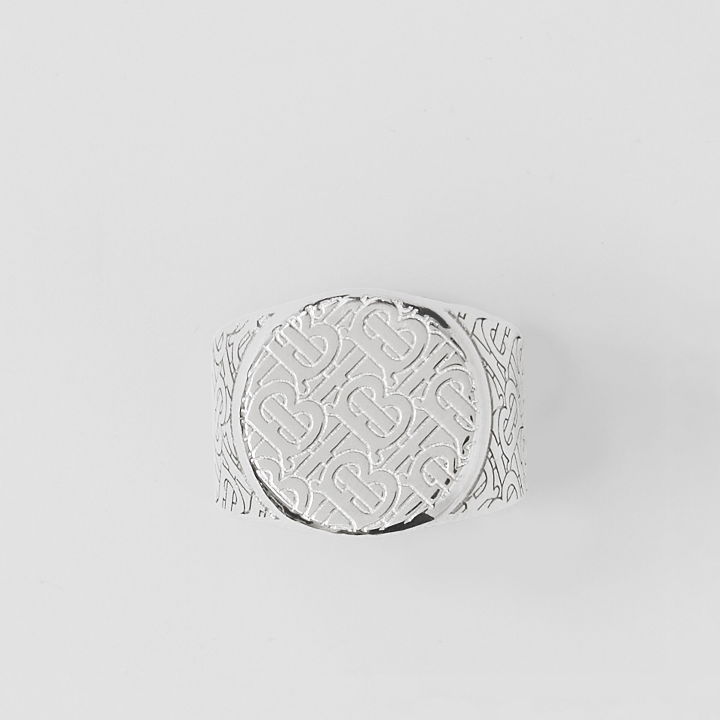 Monogram Motif Palladium-plated Signet Ring - Men | Burberry® Official - 3