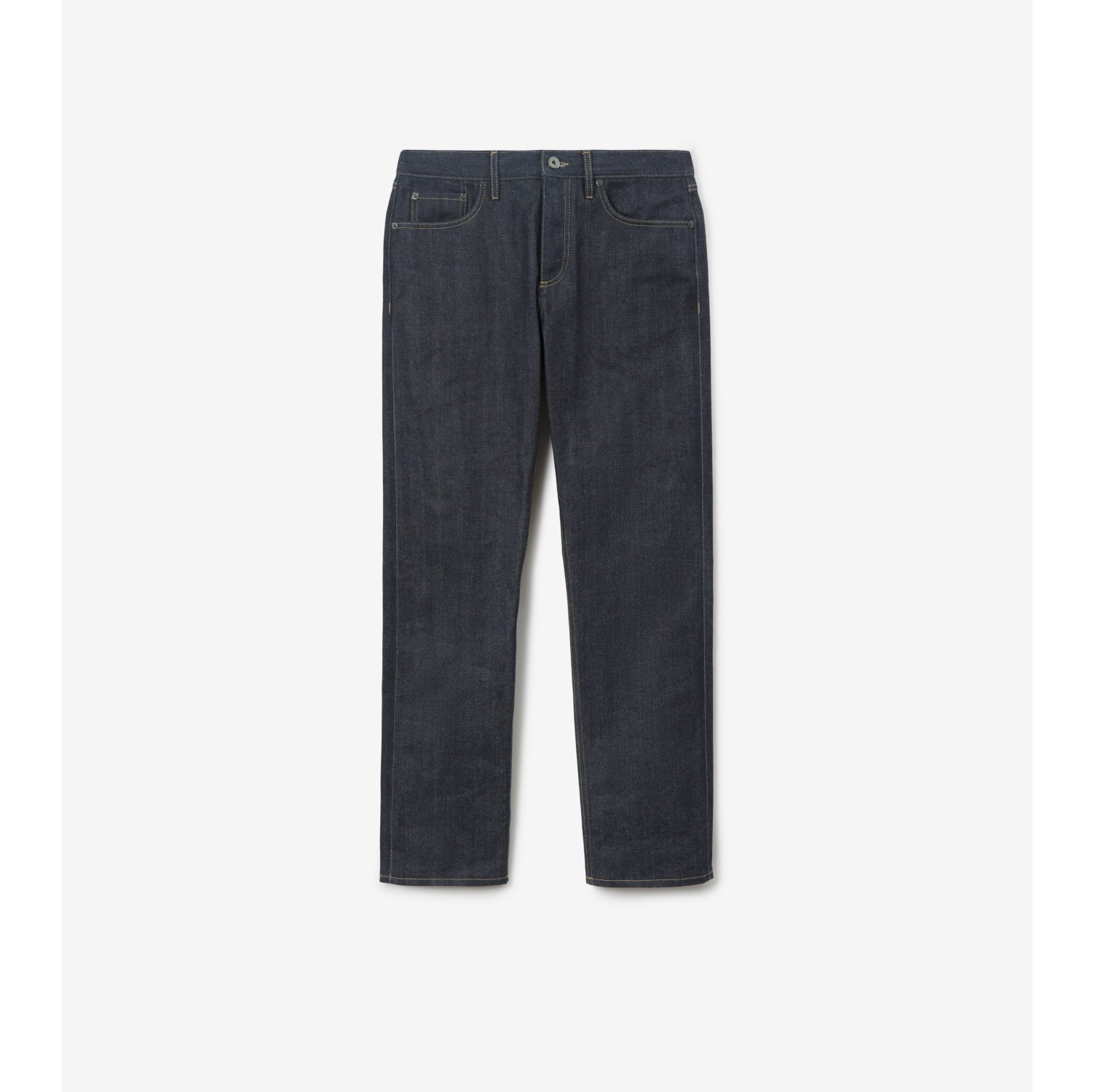 Straight Fit Japanese Denim Jeans in Indigo - Men | Burberry® Official