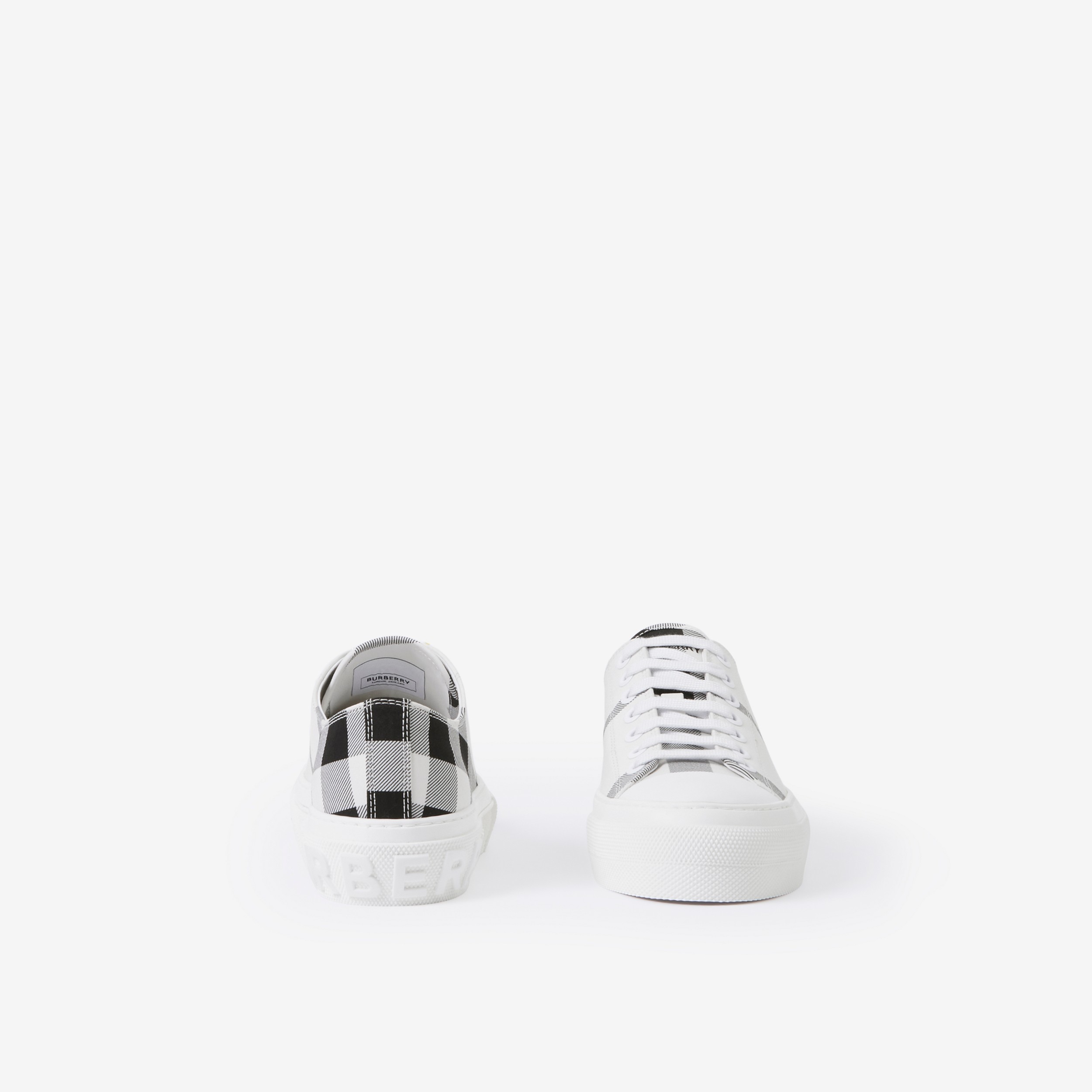 Baumwollsneaker in Check (Schwarz/weiß) - Damen | Burberry® - 4