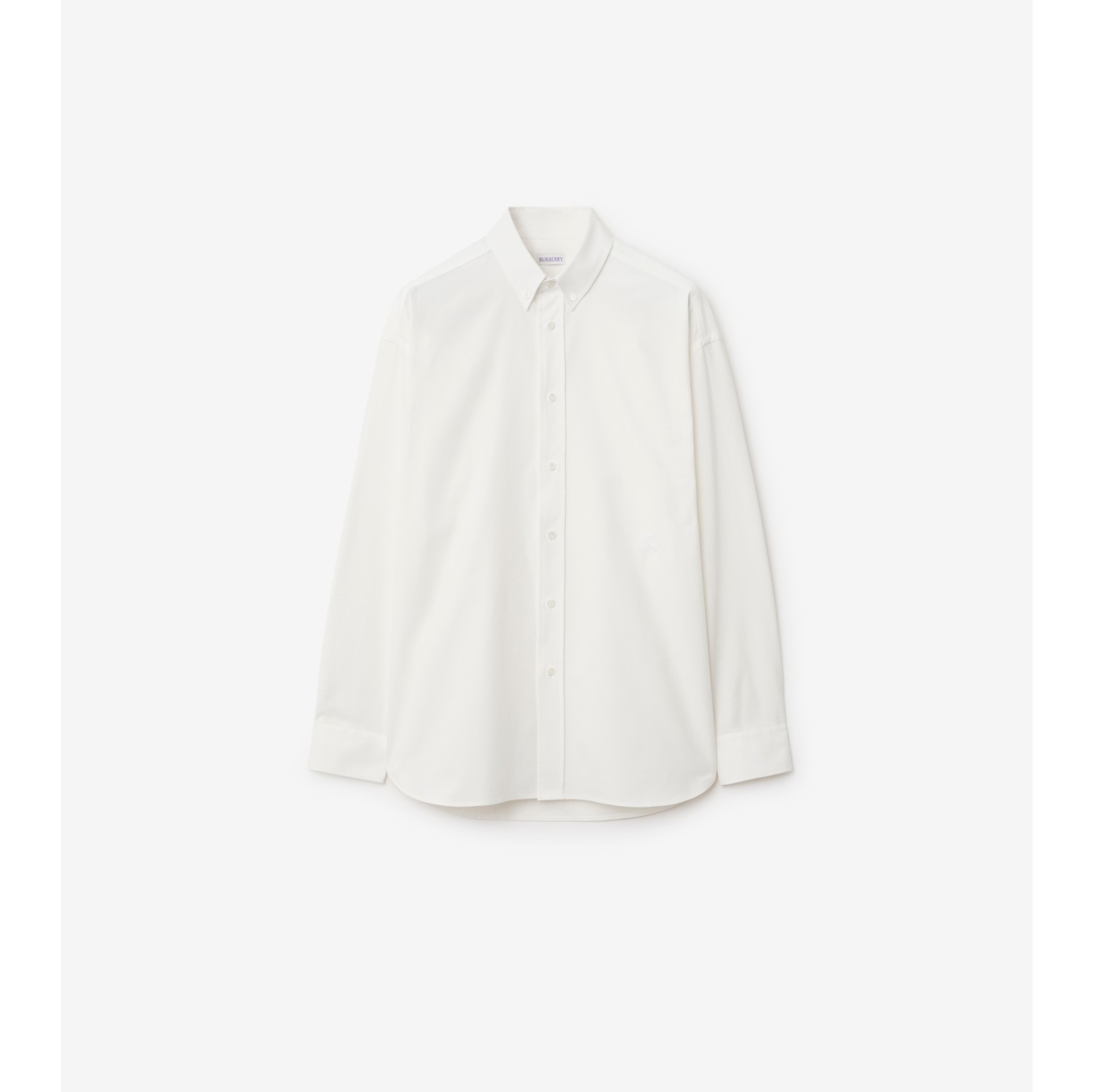 Cotton Oxford Shirt in Rain - Men | Burberry® Official