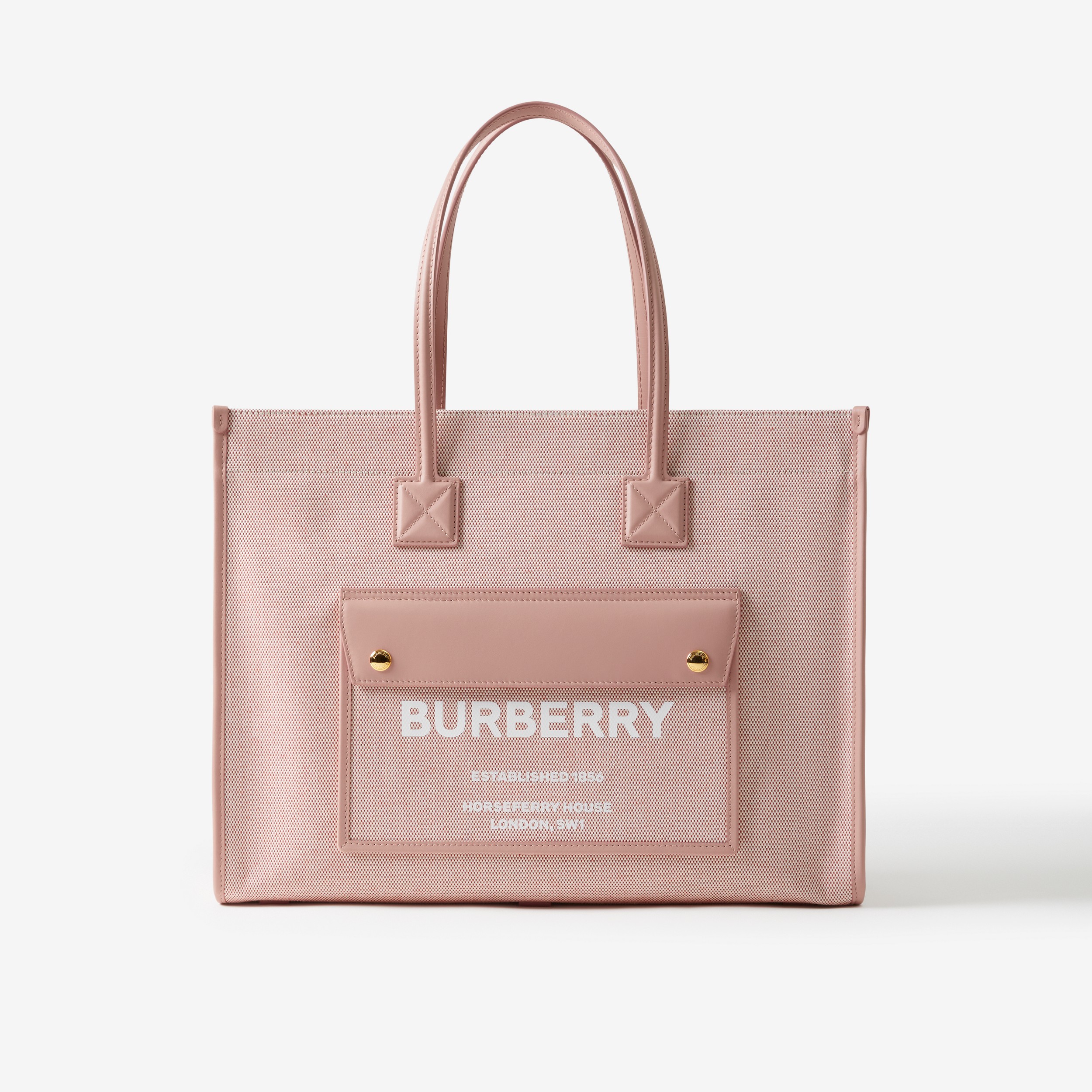 Medium Freya Tote in Bright Red/dusky Pink - Women | Burberry® Official - 1