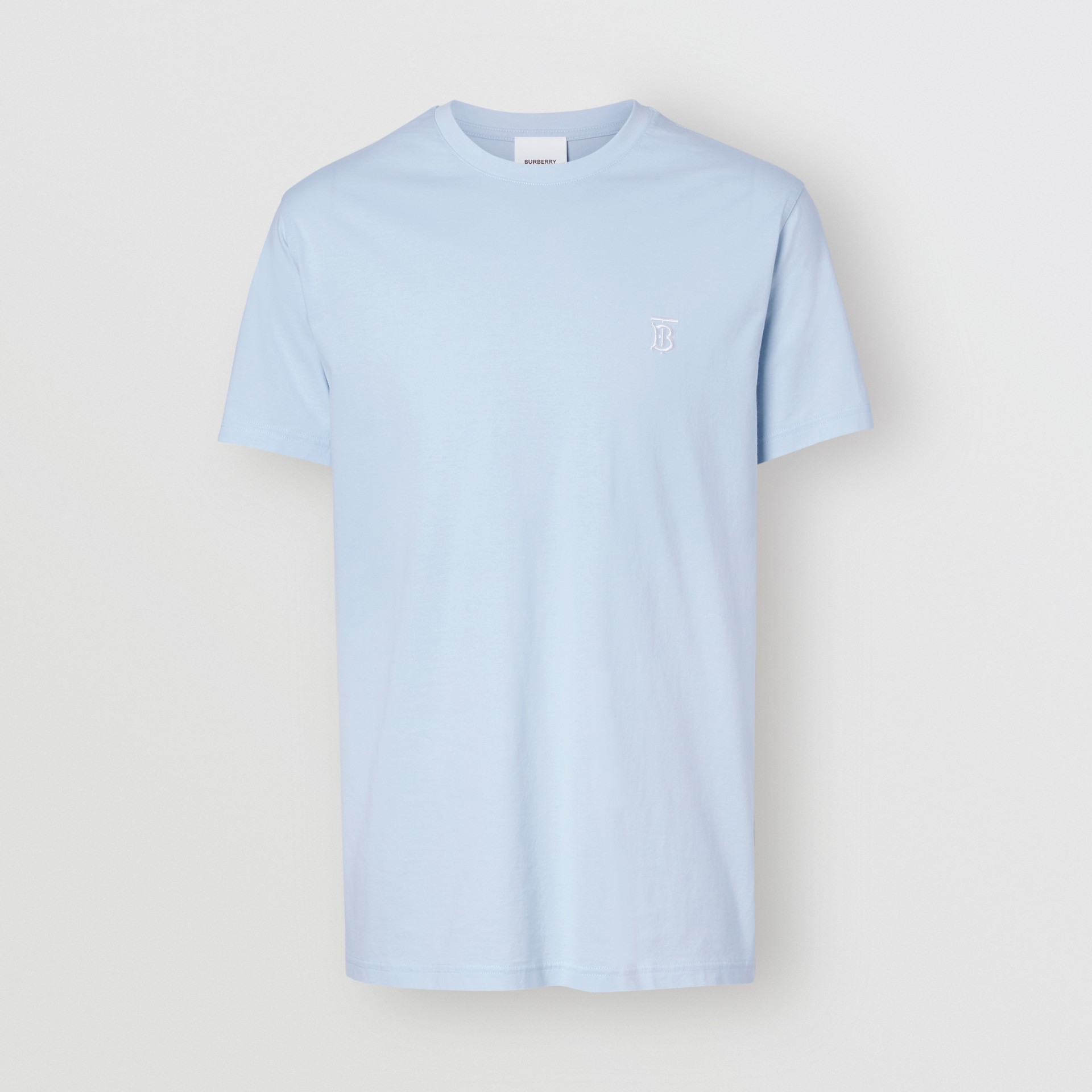 Monogram Motif Cotton T-shirt in Pale Blue - Men | Burberry United States