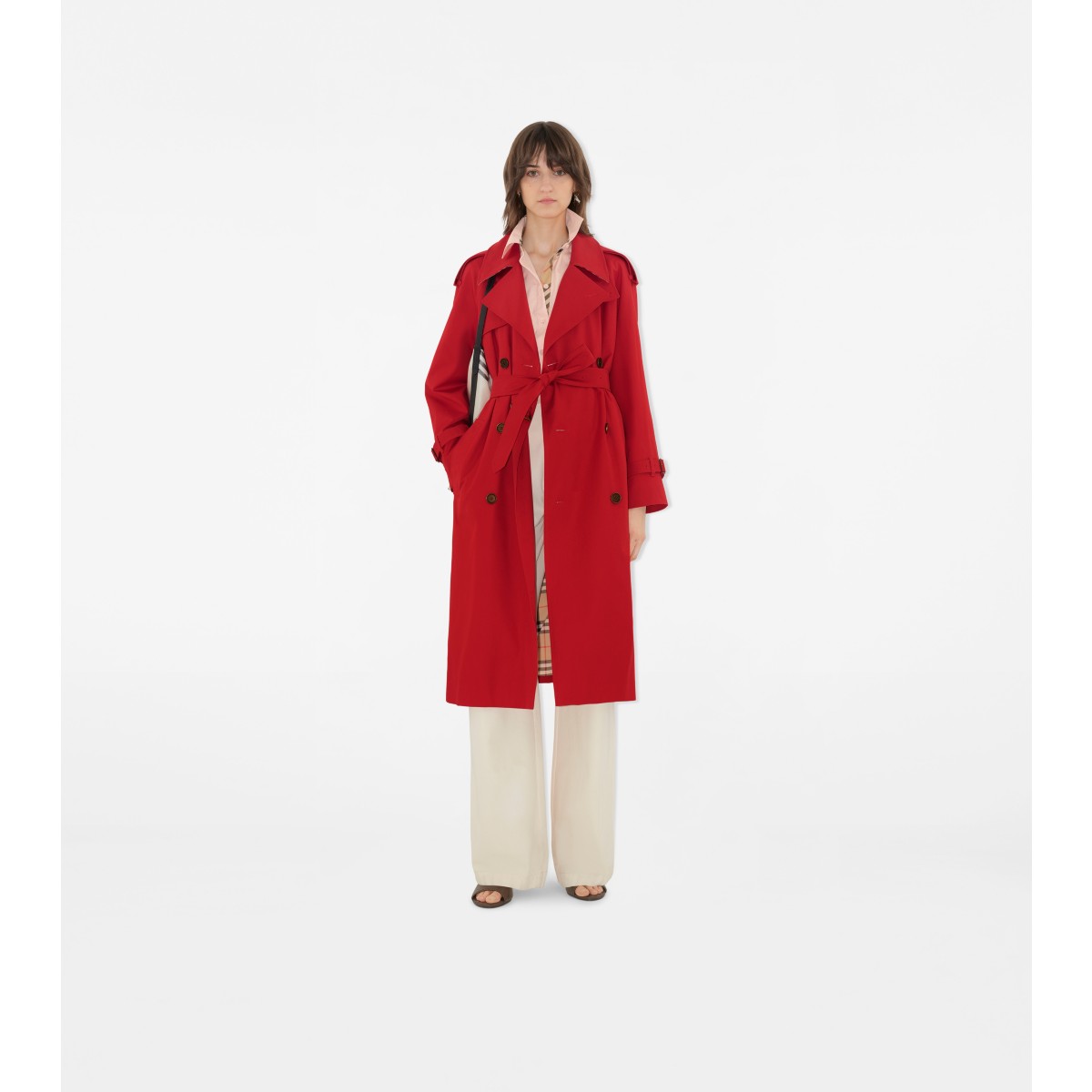  Check Long Castleford Trench Coat