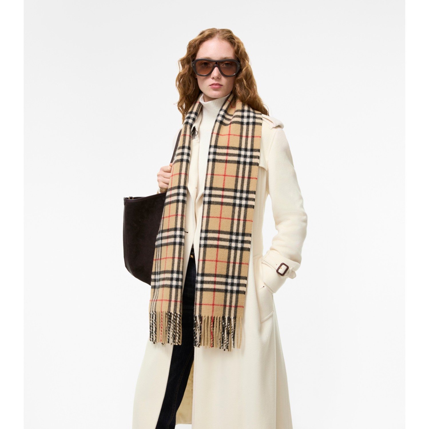Sparkle Check Cashmere Scarf - thumbnail 7