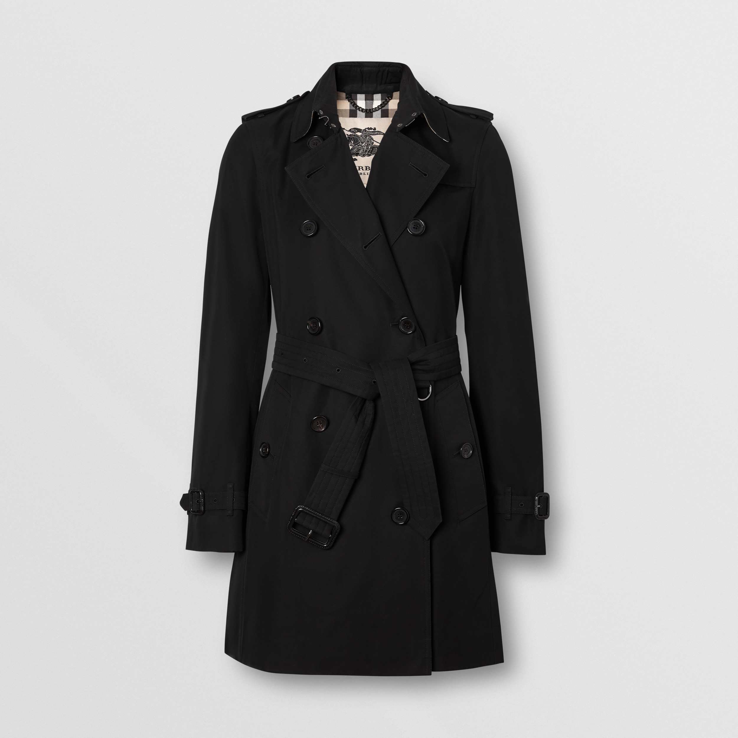 The Kensington – Mid-length Trench Coat in Black - Women | Burberry ...