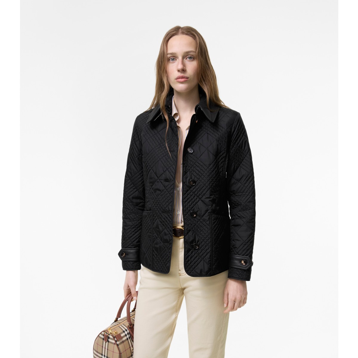  Check Micro -stitch Nylon Jacket