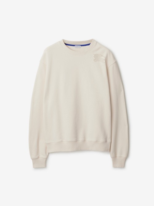 Shop Burberry Cotton Sweatshirt In Soap