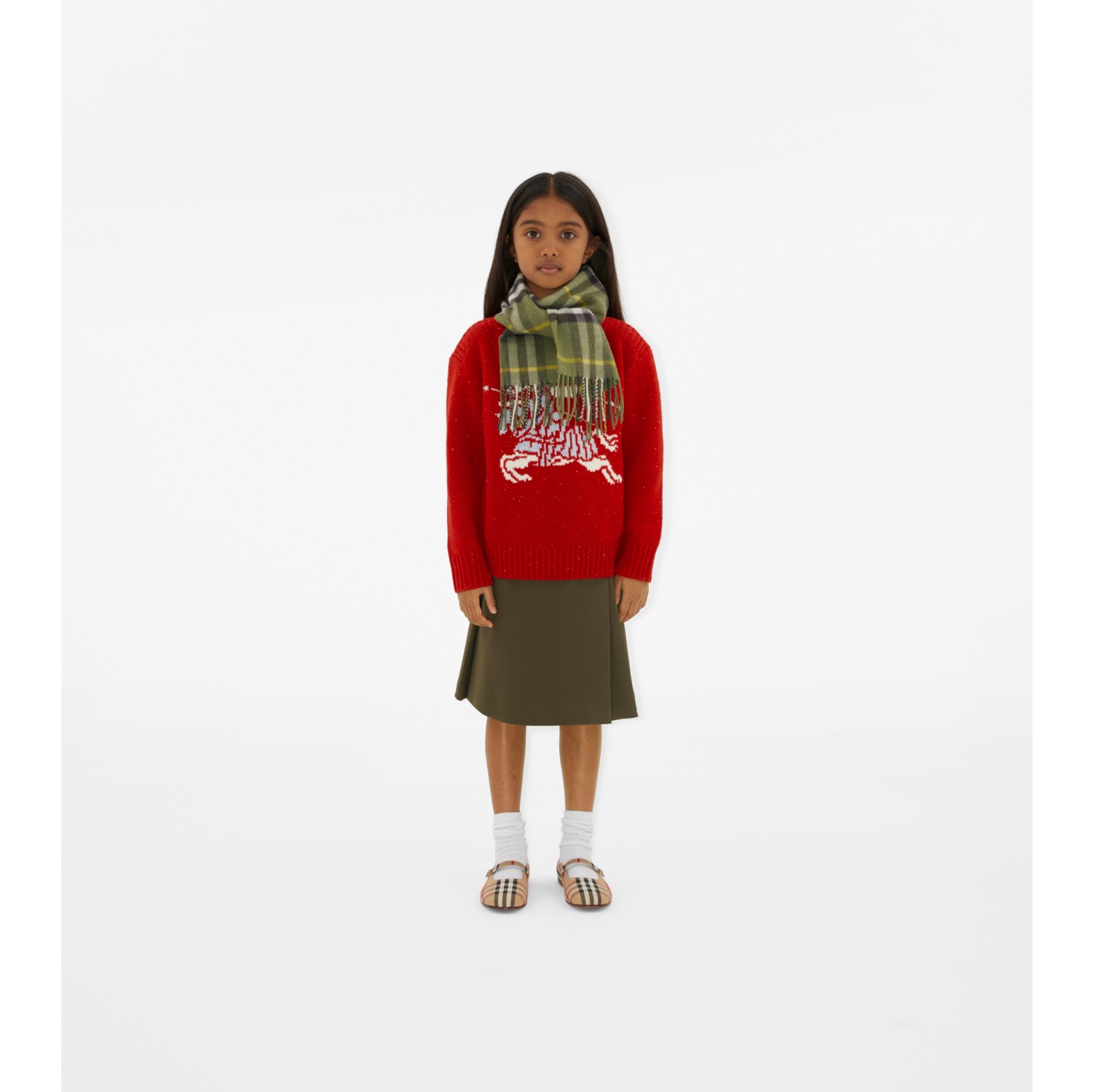 Burberry scarf kids store red