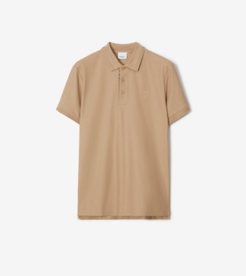 Monogram Motif Polo Shirt in Soft Fawn - Men | Burberry® Official